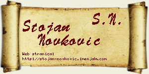 Stojan Novković vizit kartica